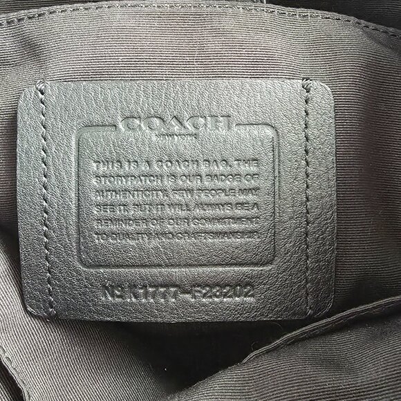 Coach Hudson black pebble leather backpack